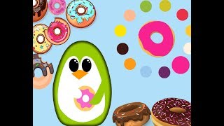 learn shapes | the different between shapes and colors with donuts game for kids, nursery and rhymes