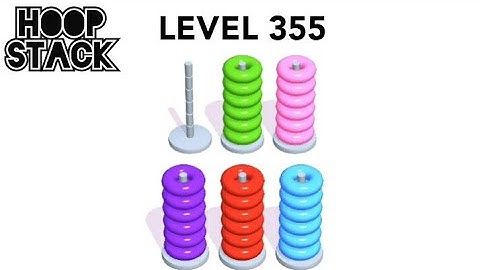 Hoop Stack Level 355 | Puzzle Game  | Complete Level