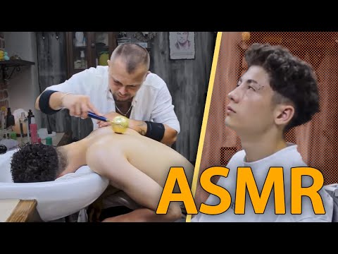 Asmr SLEEP Massage In Barber Shop | ASMR MASSAGE HEAD, EAR, NECK ..