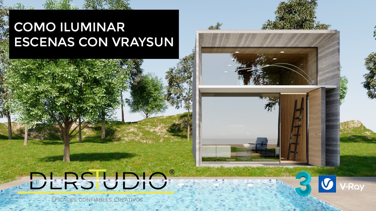 Como Iluminar con Vray Sun y 3dmax - YouTube