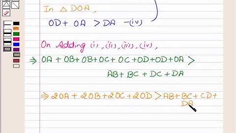 Sum of Four Sides of a Quadrilateral is Less than Twice the Sum of its Diagonals_Maths_Class-7