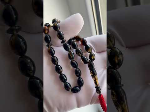 Natural Baltic Amber 15 G Islamic Prayer Rosary 33 Olive Beads Misbaha Tasbih Naturalamber 