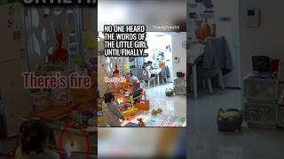 Thankfully, the Little One Saw the Fire Just in Time👍