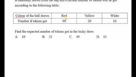 2016 HKDSE Maths Core Paper 2 Solution q29, Probability(概率) x Expected value(期望值)