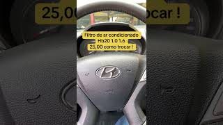 How to change the air conditioning filter on the Hb20 1.0 1.6