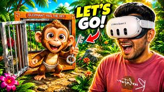 I Got Trapped in CAGE in I am Monkey VR Game