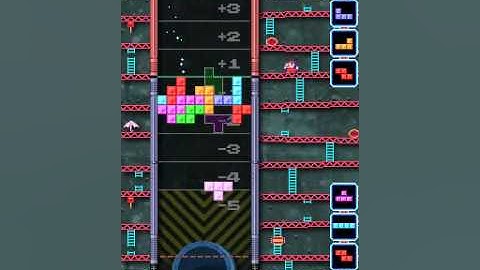 Tetris DS (NDS) - Push mode gameplay