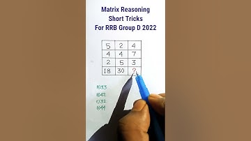 Matrix Reasoning Tricks -141 | Missing Number Reasoning for RRB Group D Exam| #shorts