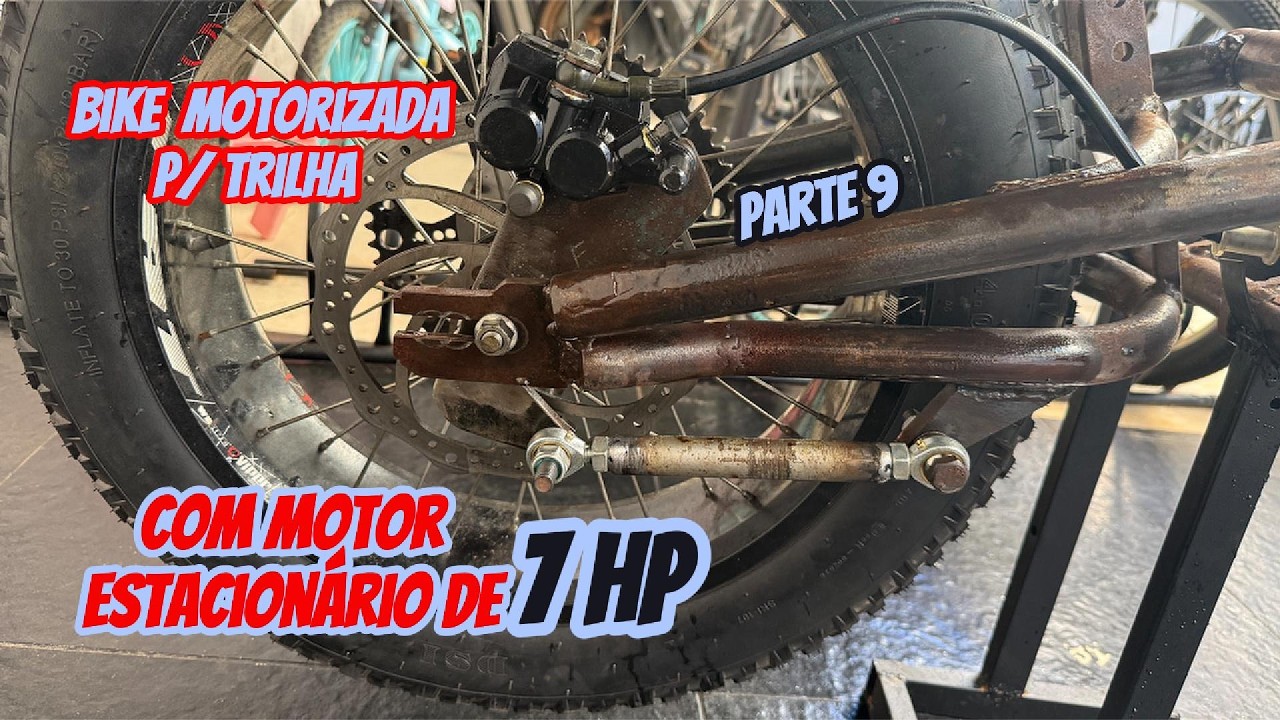 Bike motorizada para trilha com motor estacionário de 7hp - parte 9.