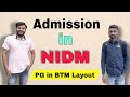 Admission Process in NIDM | PG in BTM Layout | 100% Placement Guarantee