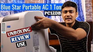Blue Star 1 Ton Portable AC Unboxing, Installation, Use and Review in Hindi | Best Portable AC India
