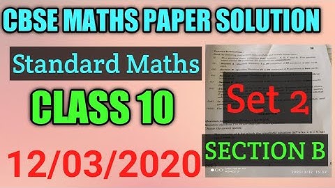 CBSE  MATHS PAPER SOLUTION , CLASS-10 , SET-2, Code 30/5/2 SECTION - B