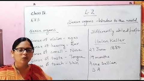 Class-4 E.V.S (Lesson-2 Sense Organs- Window to the world)