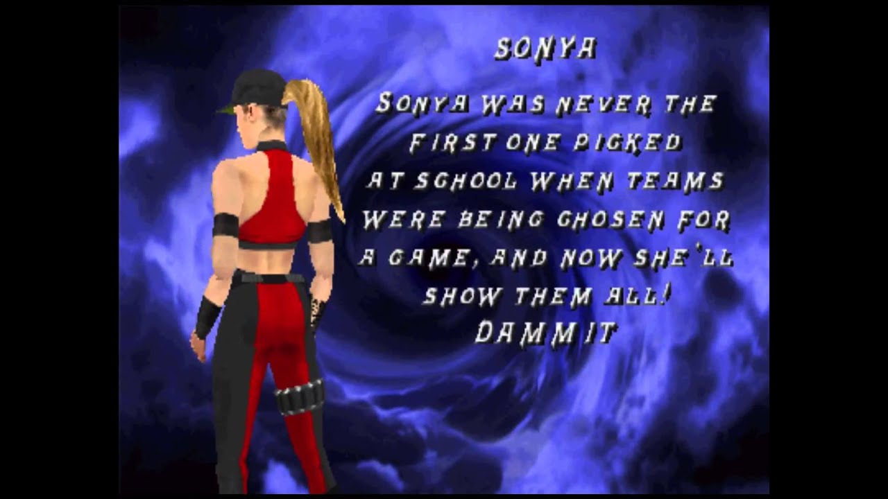 Unused Sonya Character Bio MK4 rev 1.0 Arcade