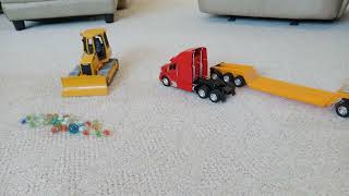 Toy truck rescue. Stop motion.