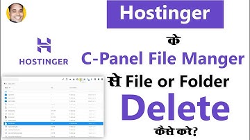How to Delete File or Folder From Hostinger C Pannel File Manager Public_ html in hindi?