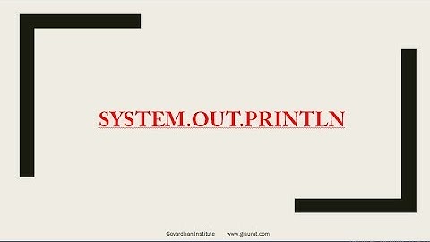 print() method in Core java