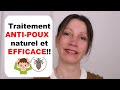 Traitement anti poux  naturel et efficace