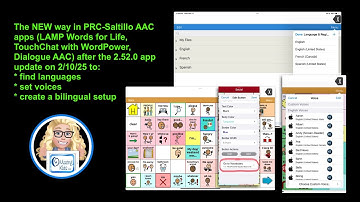 How to find languages, set voice & create a Bilingual setup in LAMP & TouchChat (ver 2.52.0 2/10/25)