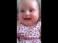 Babys first laugh with sneezing 'achoo'