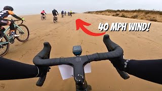 750 Cyclists vs 40mph Headwind Challenge! // Battle on the Beach 2024 EVENT