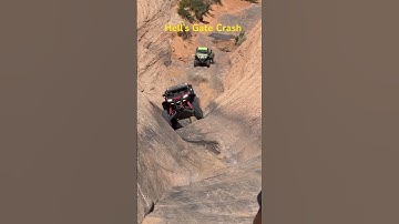 Hell’s Gate claims another UTV. #moab #offroading #utvlife #UTV #fail #crash #fyp