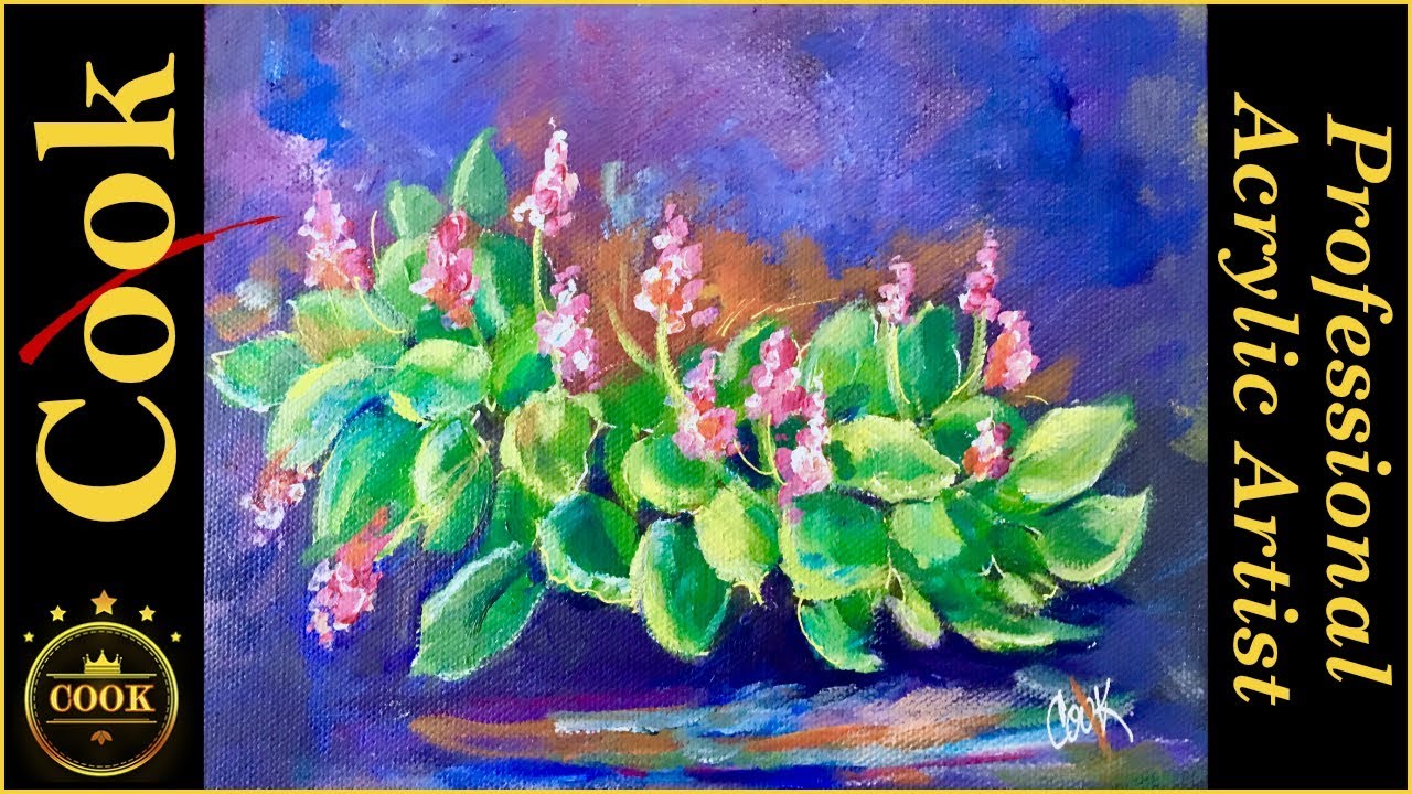 New Quick and Easy Garden Flowers in Acrylics for Beginner and Advanced