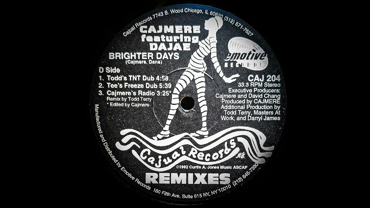 CAJMERE FEAT DAJAE - BRIGHTER DAYS (TODD'S TNT DUB) - YouTube