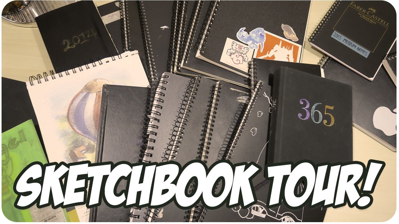 MASSIVE Old Sketchbook Tour - Part 1 (Roasting myself!) - YouTube