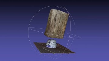 Colored mesh to point cloud (MeshLab)