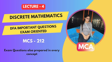 Day 4 |  IGNOU MCA 1st Sem (MCS-212) | Discrete Mathematics | Regular Expression to DFA | Solved Exs
