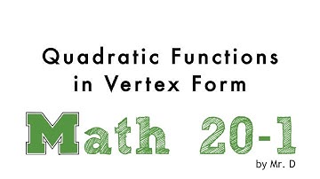 M20-1 - 3.1A Quadratic Functions in Vertex Form