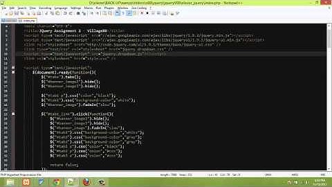 JQuery Assignment 3- Village88