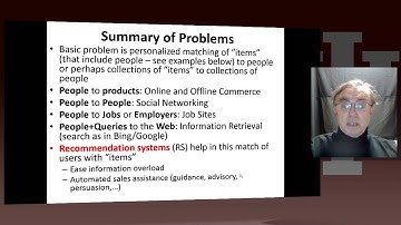 Big Data Course Spring Unit 16  Lesson 1  Recap and Examples of Recommender Systems 720p