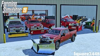 Snows Coming! | Putting Plows On Trucks | Salt Spreaders | Landscaping Series | Farming Simulator 19