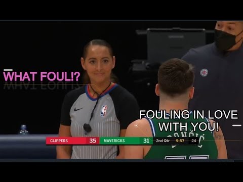 LUKA DONCIC CAUGHT FLIRTING WITH PRETTY REF!