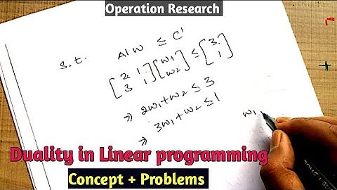 Duality in Linear programming in hindi | Duality with examples in l p p | problem 1