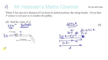 EDEXCEL M1 IAL JAN 2016 Q7d Kinematics, suvat