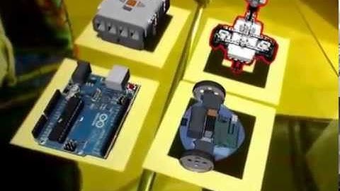 Escena de RA con robótica educativa: Arduino y LEGO Mindstorms
