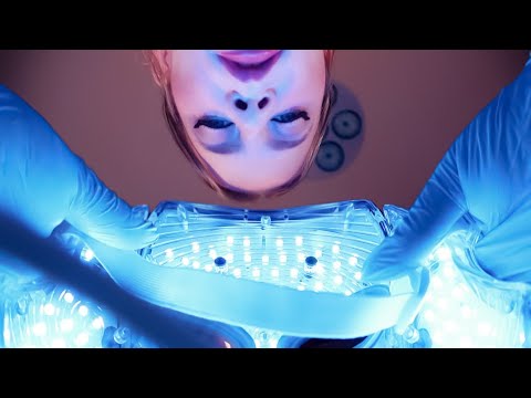 ASMR Dermatologist Face Exam, Scanning & Measuring | Extractions | Light Therapy Mask