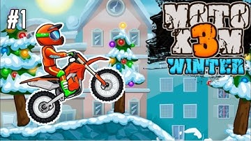 Moto X3M 4 Winter level 1 - 5 Gameplay Walkthrough Part - 1  (Android/IOS)
