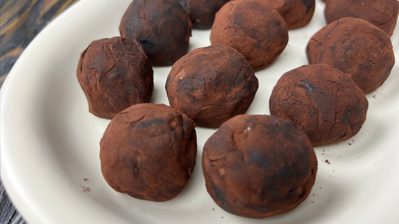 ШОКОЛАДНІ ЦУКЕРКИ З ГОРІХАМИ🍫🌰CHOCOLATE TRUFFLES WITH NUTS