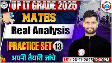 UP LT Grade Maths Classes 2025 | LT Grade Practice Set 13 | UPPSC LT Grade Maths MCQs By Vishal Sir