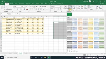 How to create to Format as Table and Cell Styles (Home Group) in Excel 2019  || By : Hitesh Wadhwa