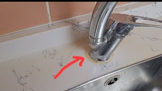 SARARMIŞ MUTFAK TEZGAHI TEMİZLİĞİ/ çizmeden/matlaştırmadan