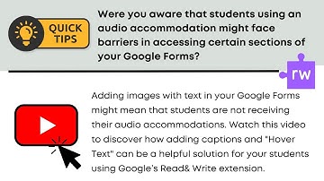 Provide Audio Support for Images in Google Forms