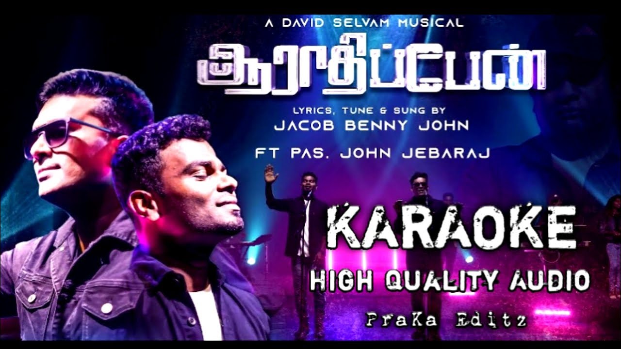 Aarathippen Karaoke Song  Pr John Jebaraj  Tamil Christian Karaoke Songs