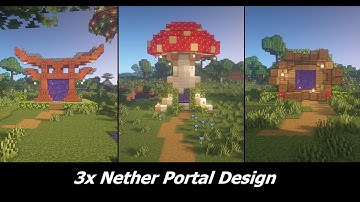 MINECRAFT: 3x Nether Portal Design (Archicraft Tutorial) ✨