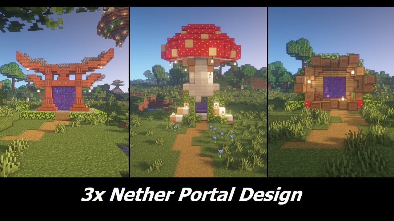 Minecraft 3x Nether Portal Design Archicraft Tutorial Youtube