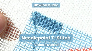 How to Needlepoint T-Stitch - Video Tutorial